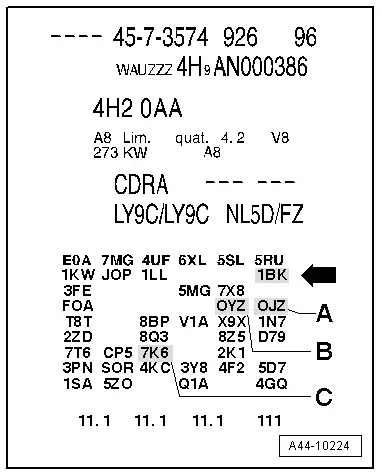 ELSA/Vehicle-Specific Notes