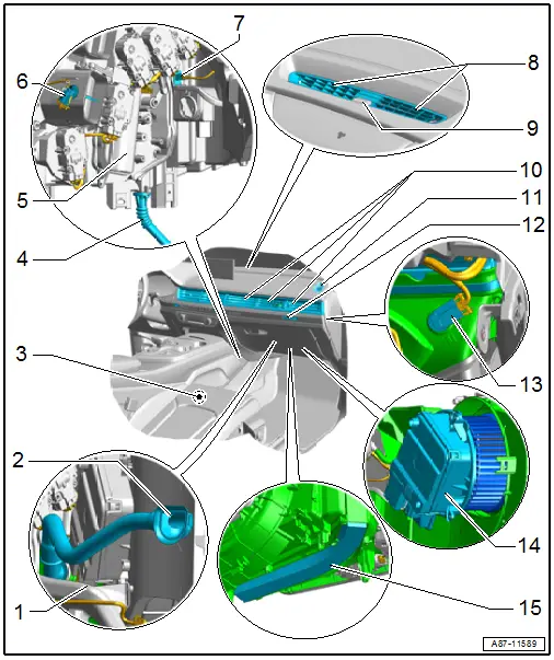 Component Location Overview - Components Inside Front Passenger Compartment, Right Side of Passenger Compartment