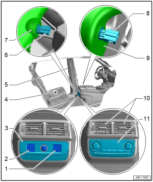 Component Location Overview - Components Inside Left Rear Passenger Compartment