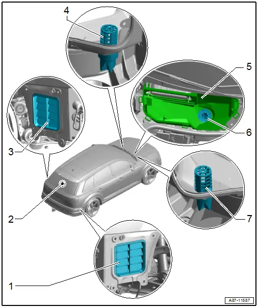 Component Location Overview - Rear Components Outside of Passenger Compartment