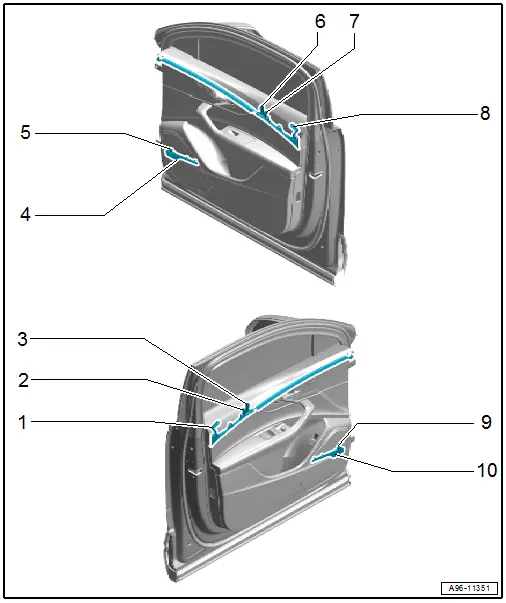 Component Location Overview - Front Door Ambient Lighting