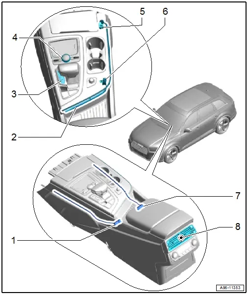 Component Location Overview - Center Console Lamps