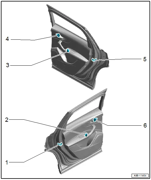 Component Location Overview - Controls in Rear Doors