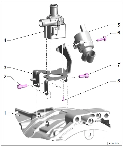 Coolant Recirculation Pump -V50-, Transmission Fluid Cooling Valve -N509-