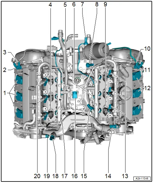 Installed Location, Engine from Above