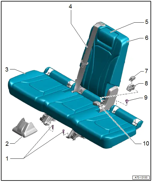 Overview - Bench Seat/Single Seat, Seat Low, Center Second Row Seat