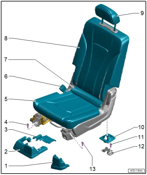 Overview - Bench Seat/Single Seat, Seat High, Outer Second Row Seat