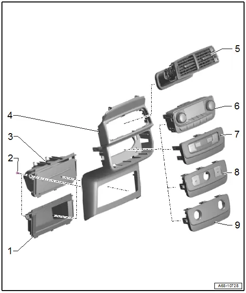 Overview - Center Console, Rear Trim