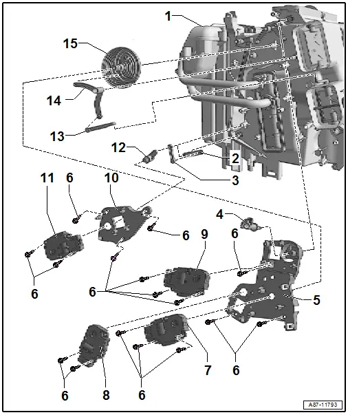 Left Actuators (on a "Low" or "Mid" A/C System)