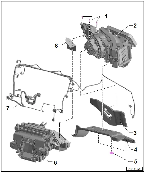 Overview - Front Heater and A/C Unit