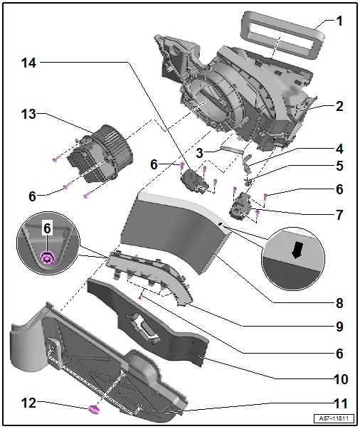 Overview - Heater and A/C Unit Air Intake Housing