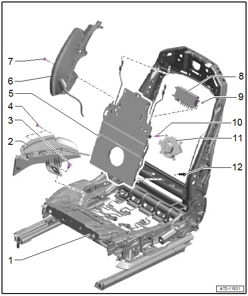 Overview - Pneumatic System, Module Carrier/Lumbar Support/Seat Bolster Adjuster