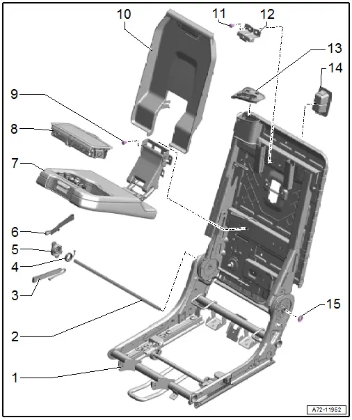 Overview - Rear Seat Backrest, Second Row Backrest with Center Armrest